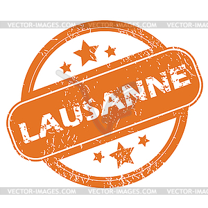 Lausanne round stamp - vector clipart / vector image
