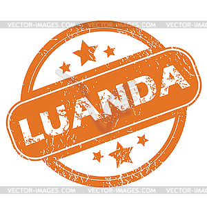 Luanda round stamp - vector clipart