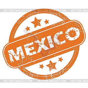 Mexico round stamp - vector clip art