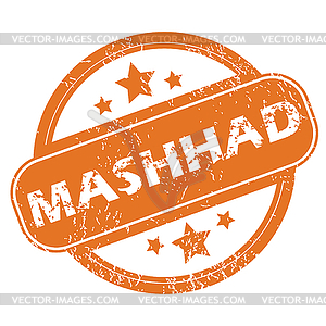 Mashhad round stamp - vector clipart