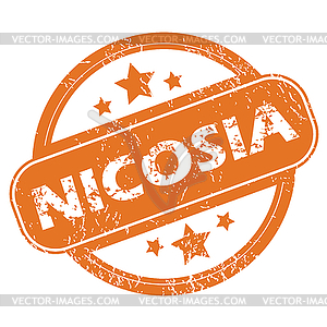 Nicosia round stamp - vector image