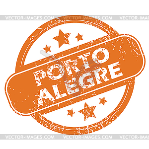 Porto Alegre round stamp - vector clipart