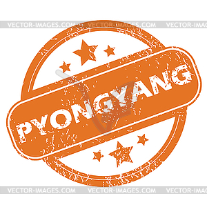 Pyongyang round stamp - vector clipart