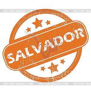 Salvador round stamp - vector image