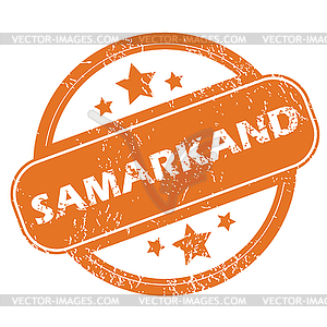 Samarkand round stamp - vector image