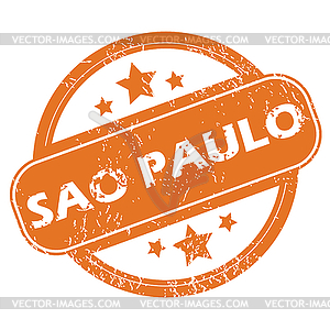 Sao Paulo round stamp - vector clip art