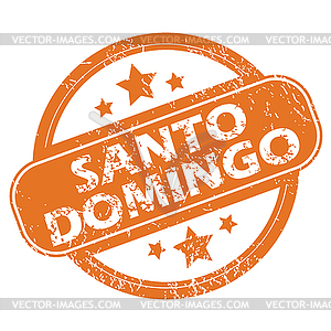 Santo Domingo round stamp - color vector clipart