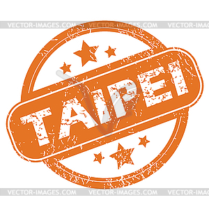 Taipei round stamp - vector image