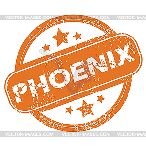 Phoenix round stamp - vector image