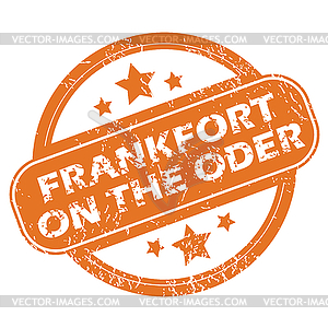 Frankfort on Oder round stamp - vector image