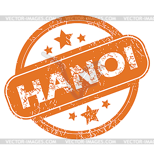 Hanoi round stamp - vector clipart / vector image