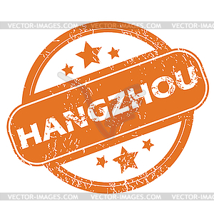 Hangzhou round stamp - vector image