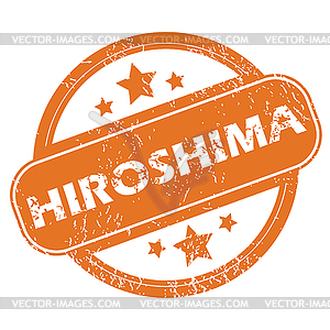 Hiroshima round stamp - color vector clipart