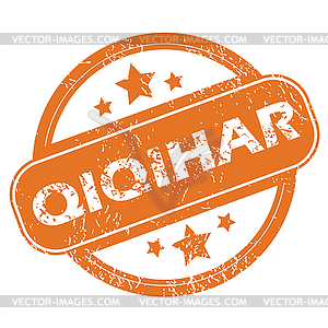 Qiqihar round stamp - vector image