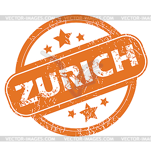 Zurich round stamp - vector clipart