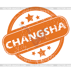 Changsha round stamp - vector clipart