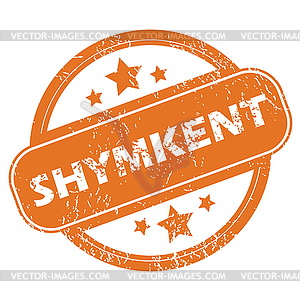 Shymkent round stamp - vector clipart