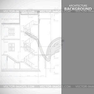 Monochrome stairs architecture background - vector clipart / vector image