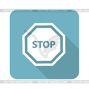 STOP square icon - vector clip art