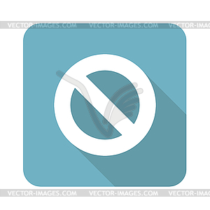 NO sign square icon - vector clip art