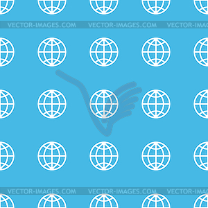 Globe straight pattern - vector clipart
