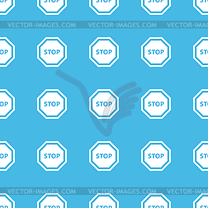 STOP sign straight pattern - vector image