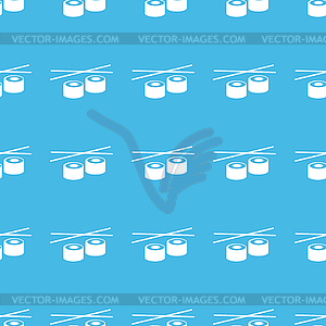 Sushi straight pattern - vector image