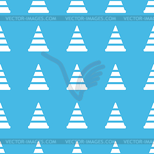 Traffic cone straight pattern - royalty-free vector image