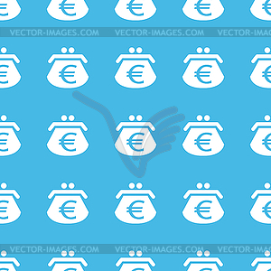 Euro purse straight pattern - vector image