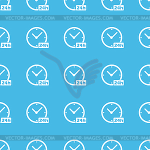 24h workhours straight pattern - vector clip art