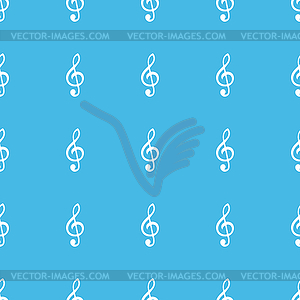 Treble clef straight pattern - vector clip art