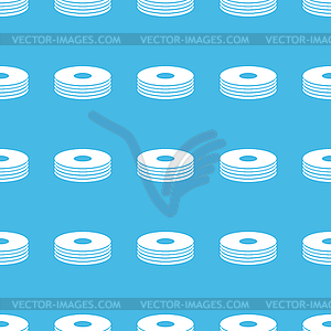 Disc pile straight pattern - royalty-free vector image