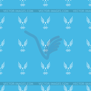 Flying bird straight pattern - vector EPS clipart