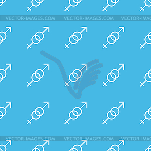 Gender signs straight pattern - vector clipart