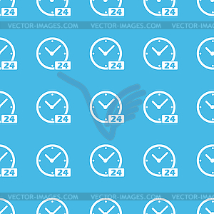 24 workhours straight pattern - vector clipart
