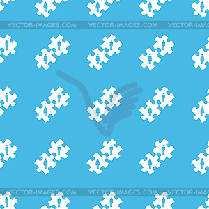 People puzzle straight pattern - vector clipart