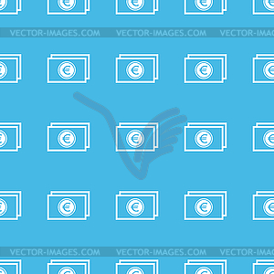 Euro bill straight pattern - vector clip art