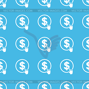 Dollar click straight pattern - vector clipart