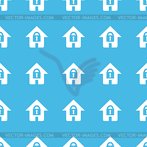 Locked house straight pattern - vector clipart