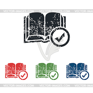 Select book grunge icon set - vector image