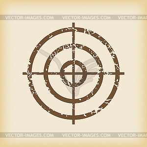 Grungy aim icon - vector image