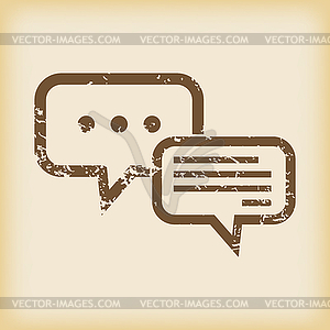 Grungy answering icon - vector clip art