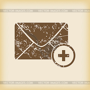 Grungy add letter icon - vector image