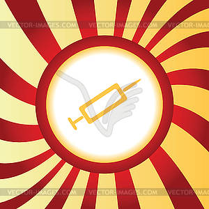 Syringe abstract icon - vector clipart