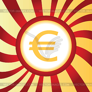 Euro abstract icon - vector image