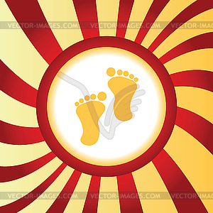 Footprint abstract icon - vector image