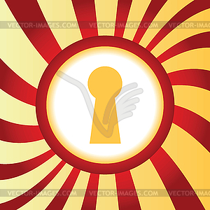 Keyhole abstract icon - vector clipart