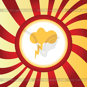 Thunderstorm abstract icon - vector clip art