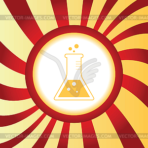 Conical flask abstract icon - vector clipart
