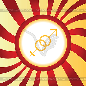 Gender signs abstract icon - vector clipart